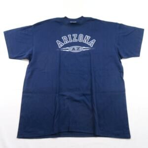 Arizona Blue White T-shirt Vintage 1990s NWOT Sz 2XL Hef-T TeeJays Brand